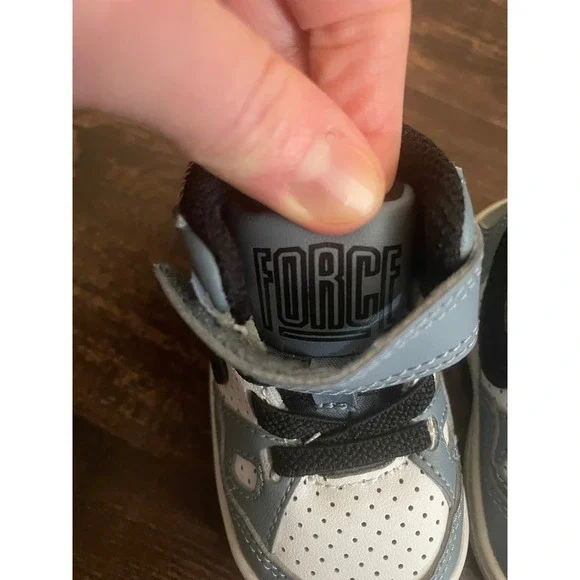 Nike Son of Force Mid Toddler Shoes 2C Gray White 615162 Basketball Streetwear - Picture 7 of 7